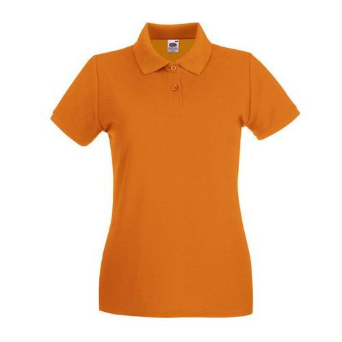 Fruit of the Loom FN01 Női galléros póló, LADY FIT PREMIUM POLO, Orange - M