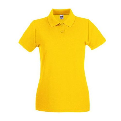 Fruit of the Loom FN01 Női galléros póló, LADY FIT PREMIUM POLO, Sunflower - S