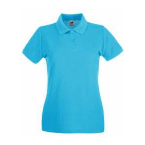 Fruit of the Loom FN01 Női galléros póló, LADY FIT PREMIUM POLO, Azure - S