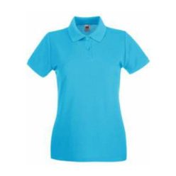   Fruit of the Loom FN01 Női galléros póló, LADY FIT PREMIUM POLO, Azure - M