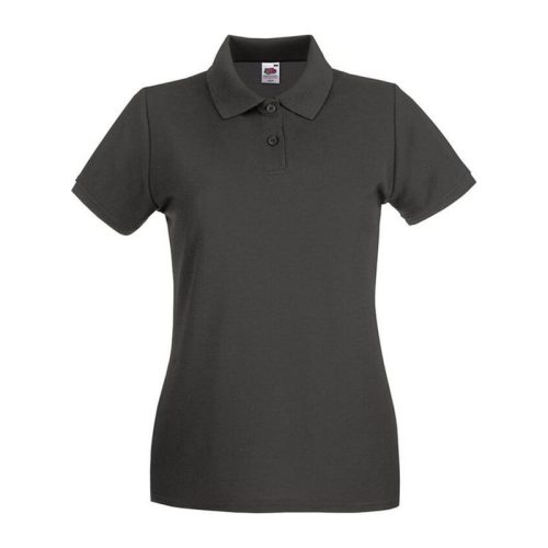 Fruit of the Loom FN01 Női galléros póló, LADY FIT PREMIUM POLO, Graphite - M