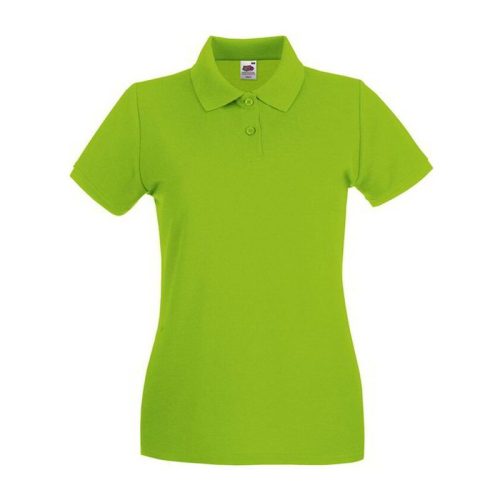 Fruit of the Loom FN01 Női galléros póló, LADY FIT PREMIUM POLO, Lime - S