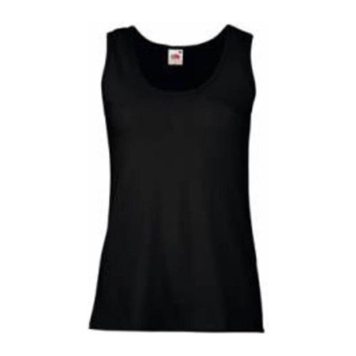 Fruit of the Loom FN02 ujjatlan Női póló LADY FIT VALUEWEIGHT VEST, Black - 2XL