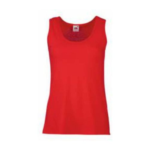 Fruit of the Loom FN02 ujjatlan Női póló LADY FIT VALUEWEIGHT VEST, Red - M