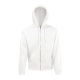 Fruit of the Loom FN07 cipzáras kapucnis pulóver, HOODED SWEAT JACKET, White