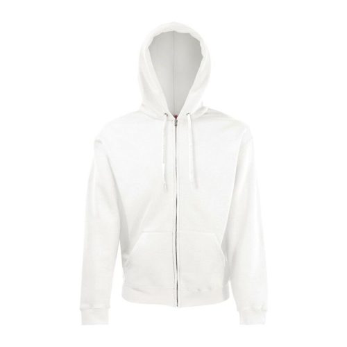 Fruit of the Loom FN07 cipzáras kapucnis pulóver, HOODED SWEAT JACKET, White - XL