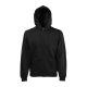 Fruit of the Loom FN07 cipzáras kapucnis pulóver, HOODED SWEAT JACKET, Black - M