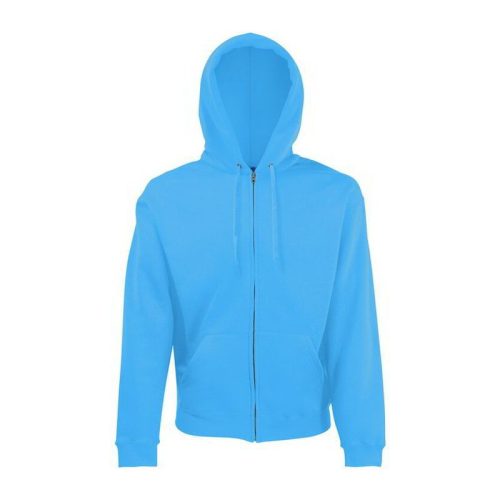 Fruit of the Loom FN07 cipzáras kapucnis pulóver, HOODED SWEAT JACKET, Azure