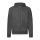 Fruit of the Loom FN07 cipzáras kapucnis pulóver, HOODED SWEAT JACKET, Dark Heather Grey - L