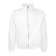 Fruit of the Loom FN08 cipzáras galléros pulóver, CLASSIC SWEAT JACKET, White - 2XL