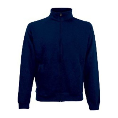 Fruit of the Loom FN08 cipzáras galléros pulóver, CLASSIC SWEAT JACKET, Deep Navy