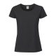 Fruit of the Loom FN56 kereknyakú Női póló, LADIES 195 ICONIC T, Black - 2XL