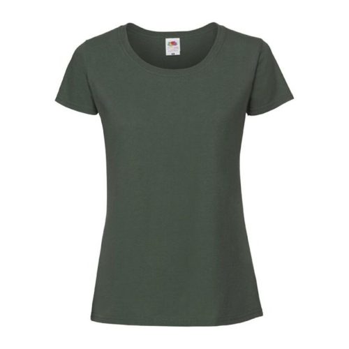 Fruit of the Loom FN56 kereknyakú Női póló, LADIES 195 ICONIC T, Bottle Green - S