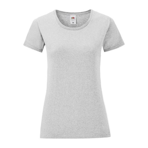 Fruit of the Loom FN63 rövid ujjú Női póló, LADIES ICONIC 150 T, Heather Grey - M