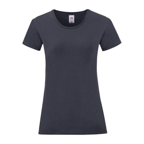 Fruit of the Loom FN63 rövid ujjú Női póló, LADIES ICONIC 150 T, Deep Navy - L