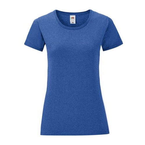 Fruit of the Loom FN63 rövid ujjú Női póló, LADIES ICONIC 150 T, Heather Royal - S