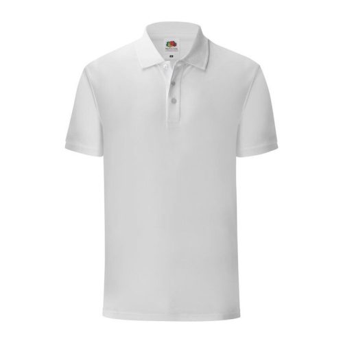 Fruit of the Loom FN66 galléros póló, ICONIC POLO, White - XL