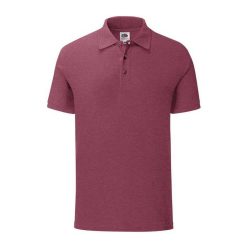   Fruit of the Loom FN66 galléros póló, ICONIC POLO, Heather Burgundy - M