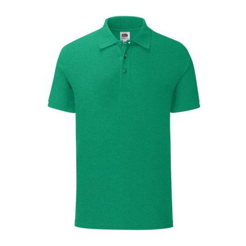 Fruit of the Loom FN66 galléros póló, ICONIC POLO, Heather Green - L