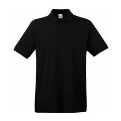 Fruit of the Loom FU21 galléros piké póló, PREMIUM POLO, Black