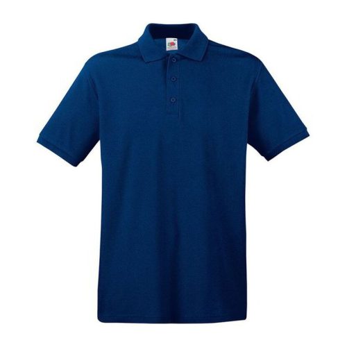 Fruit of the Loom FU21 galléros piké póló, PREMIUM POLO, Navy - L