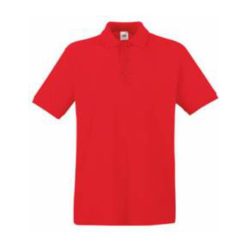   Fruit of the Loom FU21 galléros piké póló, PREMIUM POLO, Red