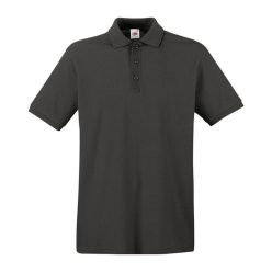   Fruit of the Loom FU21 galléros piké póló, PREMIUM POLO, Graphite - L