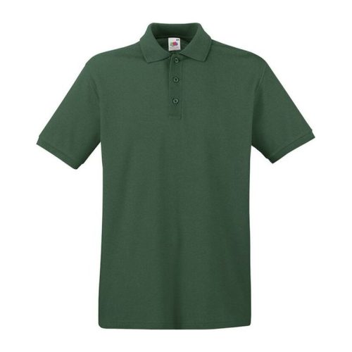 Fruit of the Loom FU21 galléros piké póló, PREMIUM POLO, Bottle Green - M