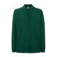 Fruit of the Loom FU24 hosszú ujjú galléros piké póló, PREMIUM LONG SLEEVE POLO, Forest Green - L