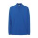 Fruit of the Loom FU24 hosszú ujjú galléros piké póló, PREMIUM LONG SLEEVE POLO, Royal Blue - M