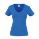 Fruit of the Loom FU27 Női V-nyakú póló, LADY FIT VALUEWEIGHT V-NECK T, Royal Blue