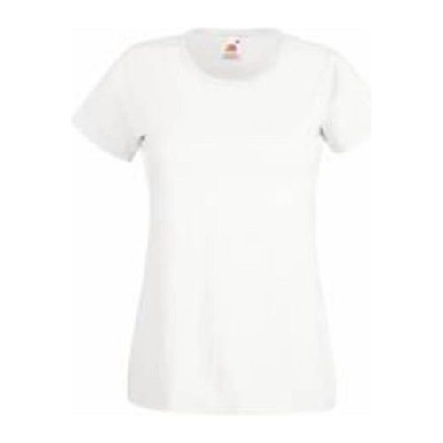 Fruit of the Loom FU78 Női környakas póló, LADY-FIT VALUEWEIGHT T, White - M