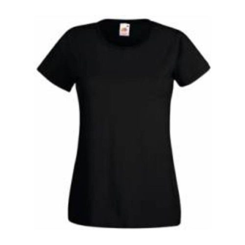 Fruit of the Loom FU78 Női környakas póló, LADY-FIT VALUEWEIGHT T, Black - XL