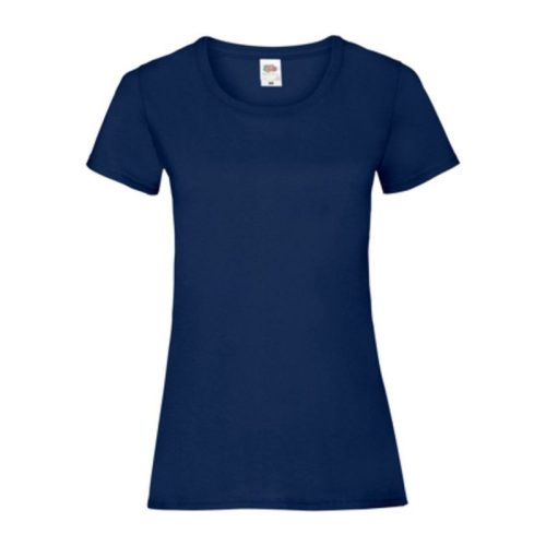 Fruit of the Loom FU78 Női környakas póló, LADY-FIT VALUEWEIGHT T, Navy - S