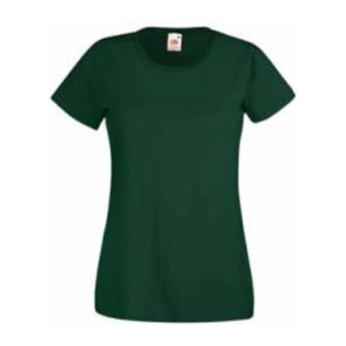 Fruit of the Loom FU78 Női környakas póló, LADY-FIT VALUEWEIGHT T, Bottle Green - S