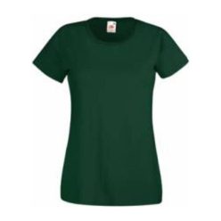   Fruit of the Loom FU78 Női környakas póló, LADY-FIT VALUEWEIGHT T, Bottle Green - 2XL