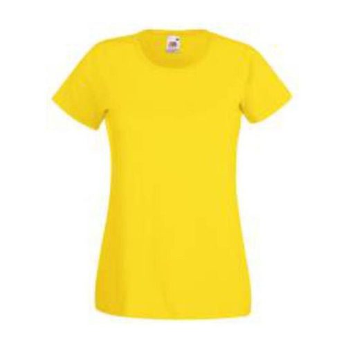 Fruit of the Loom FU78 Női környakas póló, LADY-FIT VALUEWEIGHT T, Yellow - S