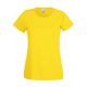 Fruit of the Loom FU78 Női környakas póló, LADY-FIT VALUEWEIGHT T, Yellow - S