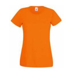   Fruit of the Loom FU78 Női környakas póló, LADY-FIT VALUEWEIGHT T, Orange - M