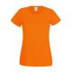 Fruit of the Loom FU78 Női környakas póló, LADY-FIT VALUEWEIGHT T, Orange - M