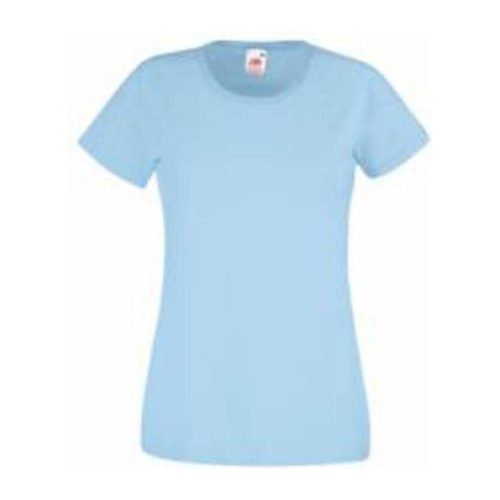 Fruit of the Loom FU78 Női környakas póló, LADY-FIT VALUEWEIGHT T, Sky Blue - 2XL