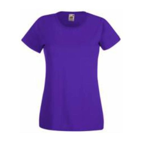 Fruit of the Loom FU78 Női környakas póló, LADY-FIT VALUEWEIGHT T, Purple - S