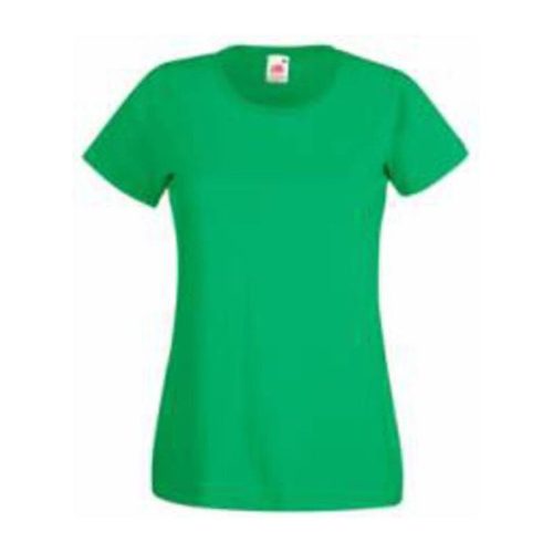 Fruit of the Loom FU78 Női környakas póló, LADY-FIT VALUEWEIGHT T, Kelly Green - L