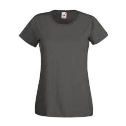 Fruit of the Loom FU78 Női környakas póló, LADY-FIT VALUEWEIGHT T, Light Graphite - S