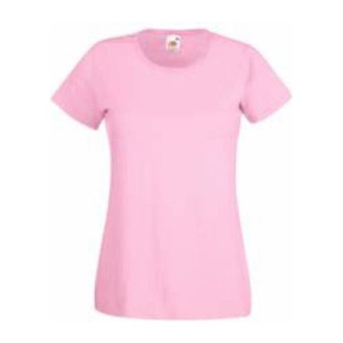 Fruit of the Loom FU78 Női környakas póló, LADY-FIT VALUEWEIGHT T, Light Pink - S