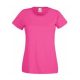 Fruit of the Loom FU78 Női környakas póló, LADY-FIT VALUEWEIGHT T, Fuchsia - S