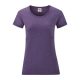 Fruit of the Loom FU78 Női környakas póló, LADY-FIT VALUEWEIGHT T, Heather Purple - S