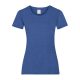 Fruit of the Loom FU78 Női környakas póló, LADY-FIT VALUEWEIGHT T, Retro Heather Royal - S