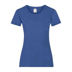   Fruit of the Loom FU78 Női környakas póló, LADY-FIT VALUEWEIGHT T, Retro Heather Royal - M