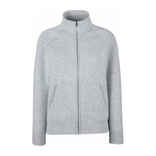 Fruit of the Loom FU80 zipzáras Női pulóver, Premium Lady Fit Sweat Jacket, Heather Grey - M